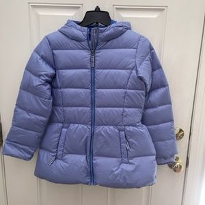 New with tags Land's End Girls Puffer Down Jacket Size 10-12 Purple
